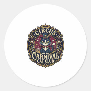 Zirkus Karneval Katze Vater Geschenkidee - Zirkus  Runder Aufkleber