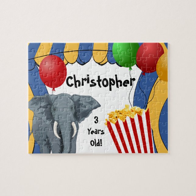 Zirkus-Karnevals-Gewohnheits-Geburtstag (Horizontal)