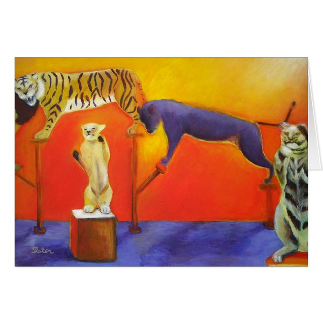 Zirkus-Katzen - Karte (Vorderseite (Horizontal))