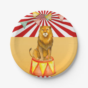 Zirkus Löwe Karneval Babyparty Geburtstagsfeier Pappteller