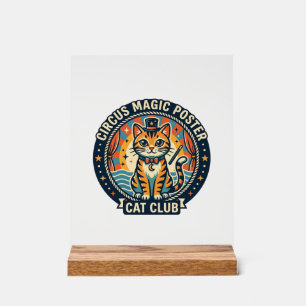 Zirkus-Magie-Plakat Katze Süße Kitty Design - Zirk Acrylschild