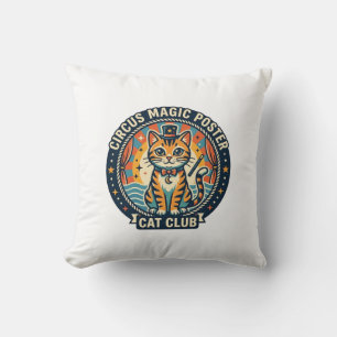 Zirkus-Magie-Plakat Katze Süße Kitty Design - Zirk Kissen