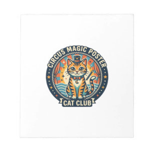 Zirkus-Magie-Plakat Katze Süße Kitty Design - Zirk Notizblock