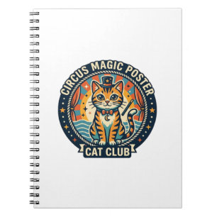 Zirkus-Magie-Plakat Katze Süße Kitty Design - Zirk Notizblock