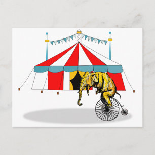 Zirkus Memorabilien in Erinnerung an Zirkuselefant Postkarte