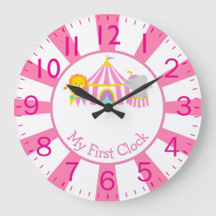 Zirkus mit den ersten Tieren Große Wanduhr