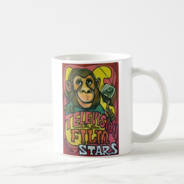 Zirkus-Plakat-Tasse Henrys Bros - Schimpanse Kaffeetasse (Rechts)