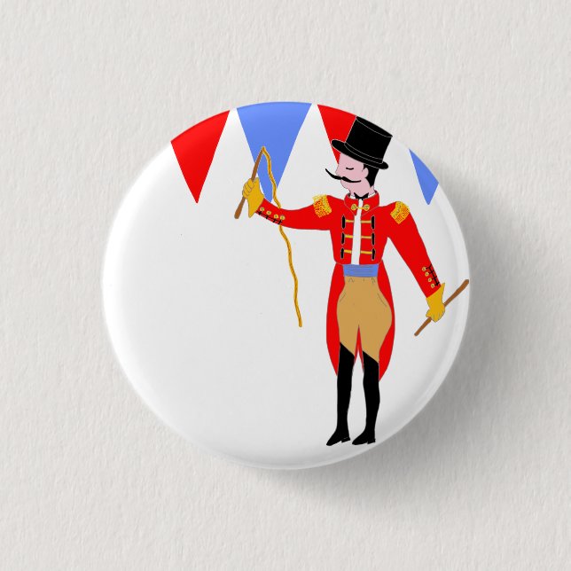 Zirkus-Ring-Hauptzirkus-Party Button (Vorderseite)