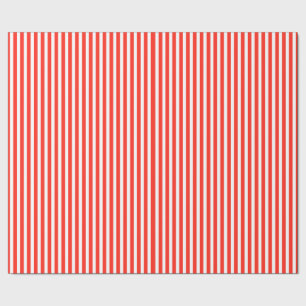Zirkus-rote und weiße Cabana-Streifen Geschenkpapier