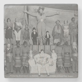 Zirkus-Seitenshow-Freaks Steinuntersetzer