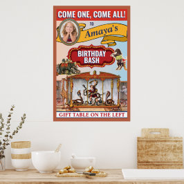 Zirkus-Themen-Schaumstofftafel-Willkommensschild Poster