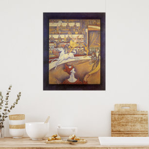Zirkus von Georges Seurat, Vintage-Pointillismus-K Poster