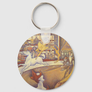 Zirkus von Georges Seurat, Vintage Pointillismus K Schlüsselanhänger