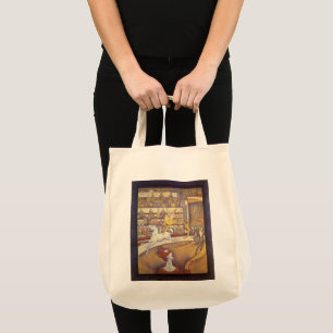 Zirkus von Georges Seurat, Vintage Pointillismus K Tragetasche