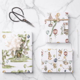 Zirkus   Wald Baby Shower Geschenkpapier Set