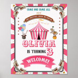 Zirkus-Willkommensparty-Schild Karneval-Willkommen Poster