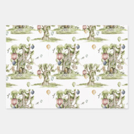Zirkus | Woodland Forest Baby Dusche Geschenkpapier Set