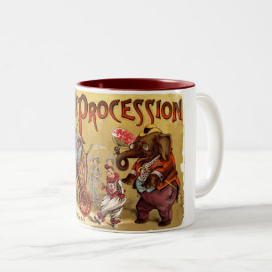 Zirkus Zweifarbige Tasse