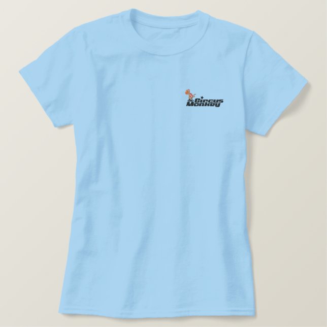 Zirkusaffe Besticktes T-Shirt (Design vorne)