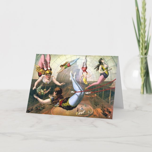 Zirkusakrobaten Karte (Vorderseite)