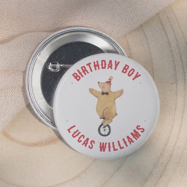 Zirkusbär zum Geburtstag Button (Von Creator hochgeladen)