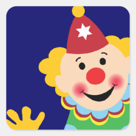 Zirkusclown Quadratischer Aufkleber