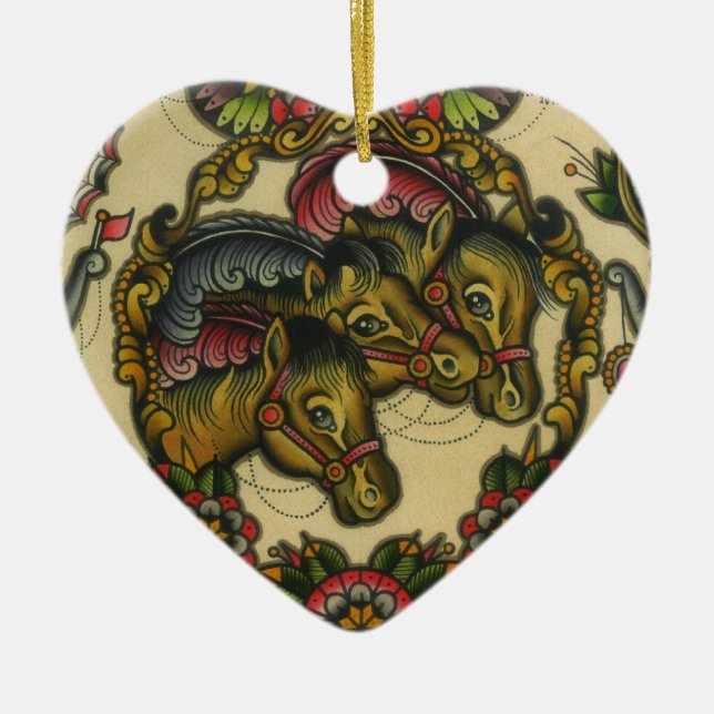 Zirkuspferde Keramikornament (Vorne)