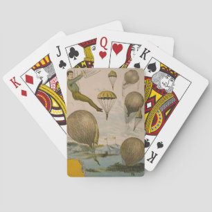 Zirkusplakat einer Luftballonvorstellung Spielkarten