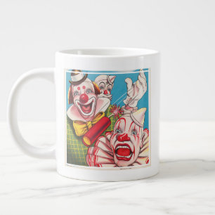 Zirkusplakat mit Clowns und Feuerwerkskörper Jumbo-Tasse