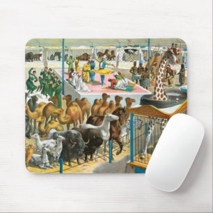 Zirkusplakat mit Menschen verschiedener Nationalit Mousepad