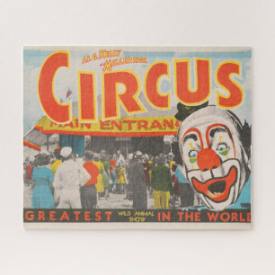 Zirkusplakat von Menschen, die in das Big Top eint