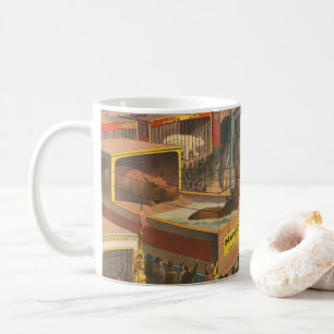 Zirkusposter, ausgestellt in einem Zelt Kaffeetasse