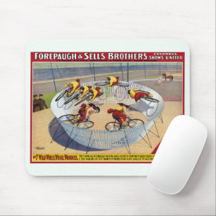 Zirkusposter der sieben Gaynells-Reitbikes Mousepad