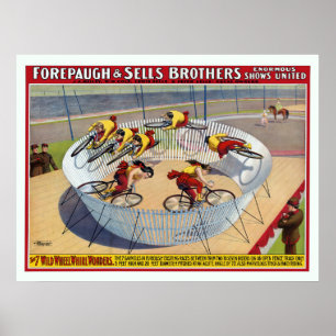 Zirkusposter der sieben Gaynells-Reitbikes Poster