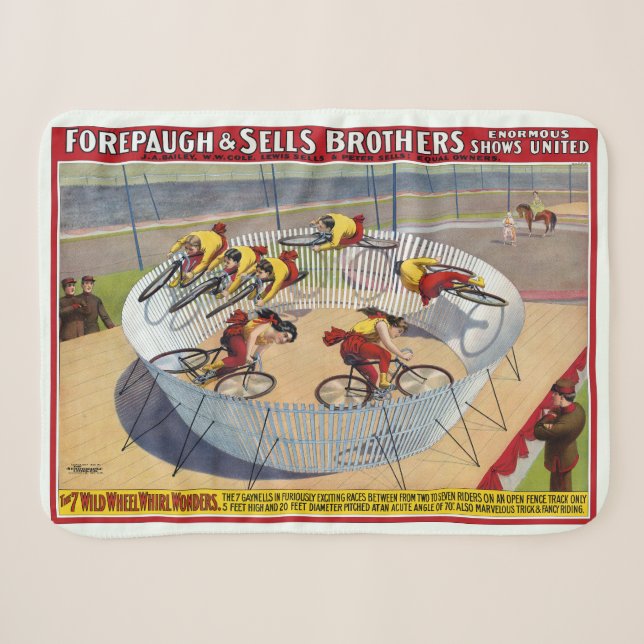 Zirkusposter der sieben Gaynells-Reitbikes Sherpadecke (Vorderseite (Horizontal))
