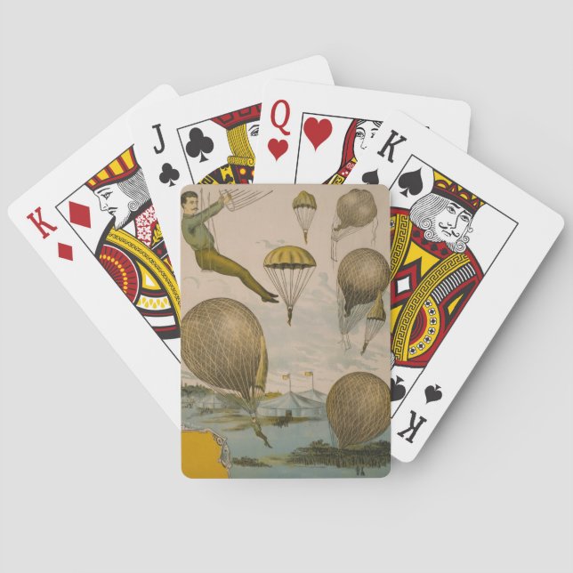 Zirkusposter einer Luftballondarstellung Spielkarten (Rückseite)