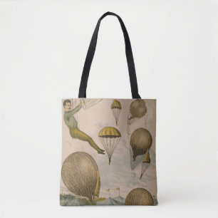 Zirkusposter einer Luftballondarstellung Tasche