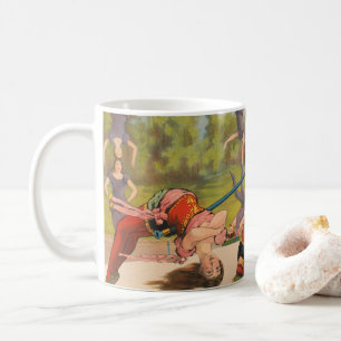 Zirkusposter mit Acrobatic Acts, Circa 1899. Kaffeetasse