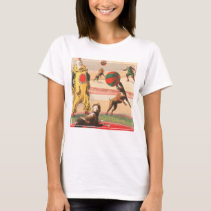 Zirkusposter mit Clowns mit Darstellenden Hunden T-Shirt