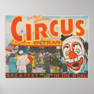 Zirkusposter von Leuten, die an die Spitze kommen Poster