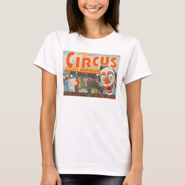 Zirkusposter von Leuten, die an die Spitze kommen T-Shirt (Vorderseite)