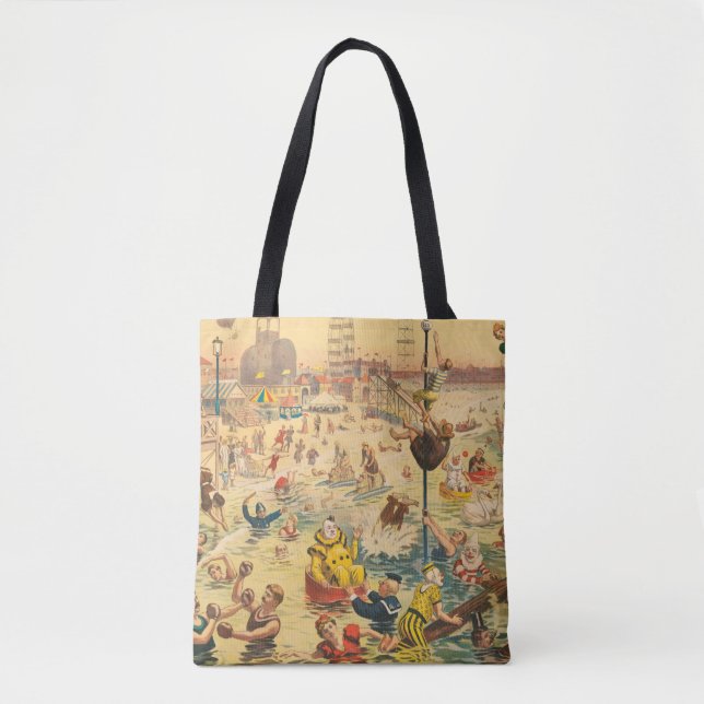 Zirkusposter von Menschen in Kostümen Darstellend Tasche (Vorderseite)