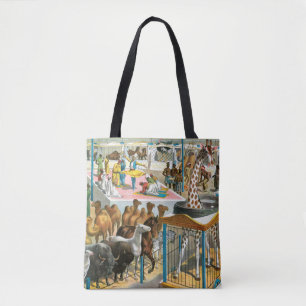 Zirkusposter von Menschen unterschiedlicher Nation Tasche