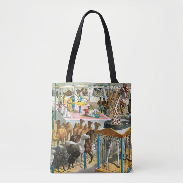Zirkusposter von Menschen unterschiedlicher Nation Tasche (Vorderseite)