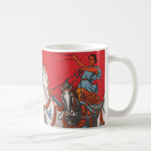 Zirkusposter von zwei Männern in Chariots Kaffeetasse