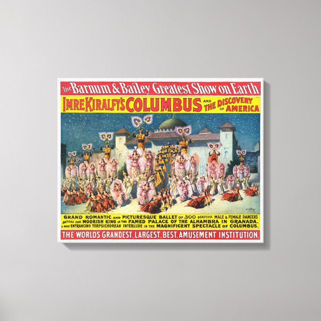 Zirkusposter vor dem maurischen König Leinwanddruck (Vorderseite)