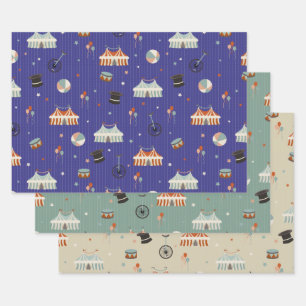 Zirkusspass Geschenkpapier Set