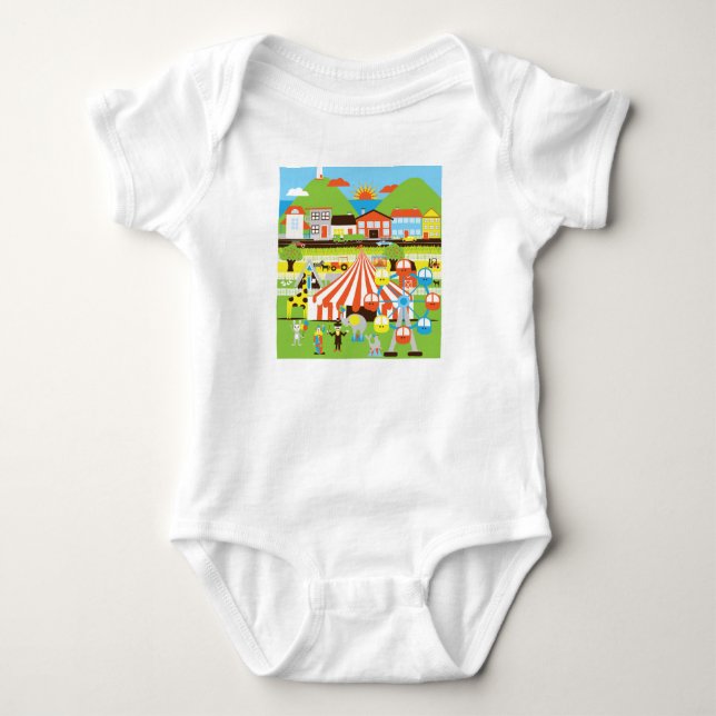 Zirkusstadt Baby Strampler (Vorderseite)