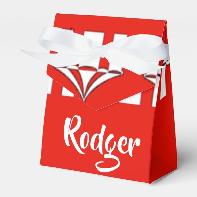 Zirkuszelte in Rot und Weiß Geschenkschachtel (Vorderseite)