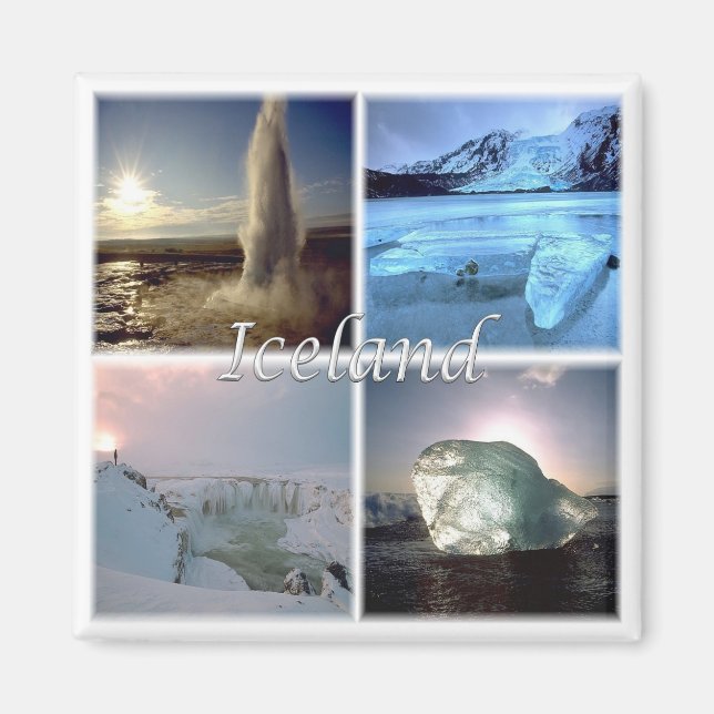 zIS002 ISLAND, Kühlschrank Magnet (Vorne)